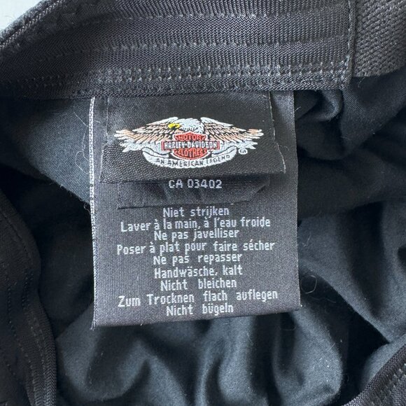 Harley Davidson BLACK Conductors MOTORCYCLE Hat Cap ONE SIZE CORDUROY FEEL - Picture 7 of 8